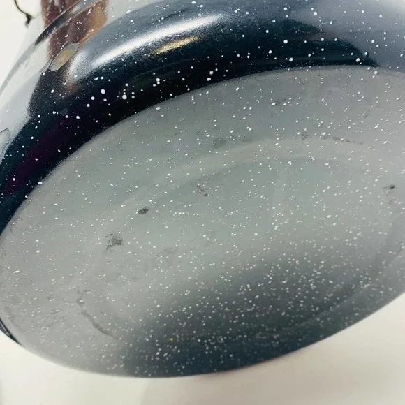 Vintage Graniteware Enamel Coffee Pot Campfire Camp Kettle 11" Large - Picture 9 of 12